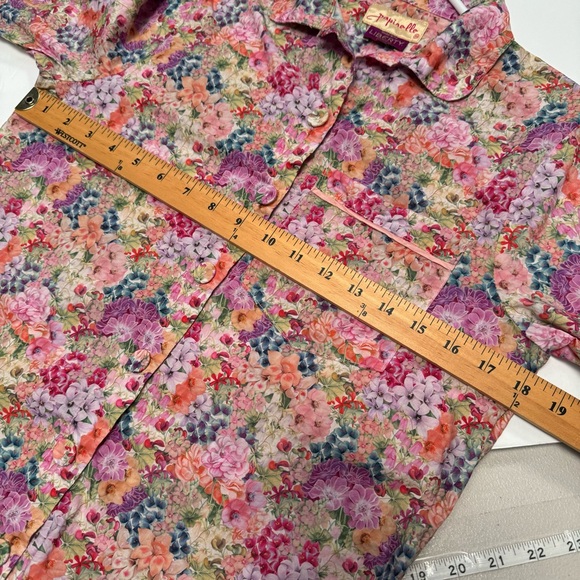 Floral Print Women's Pajama TOP ONLY - Picture 9 of 15